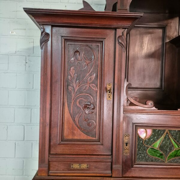 Buffetschrank Schrank Jugendstil 1910 Nussbaum – Bild 14