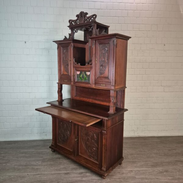 Buffetschrank Schrank Jugendstil 1910 Nussbaum – Bild 2