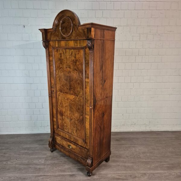 Kleiderschrank Schrank Gründerzeit 1880 Nussbaum – Bild 3