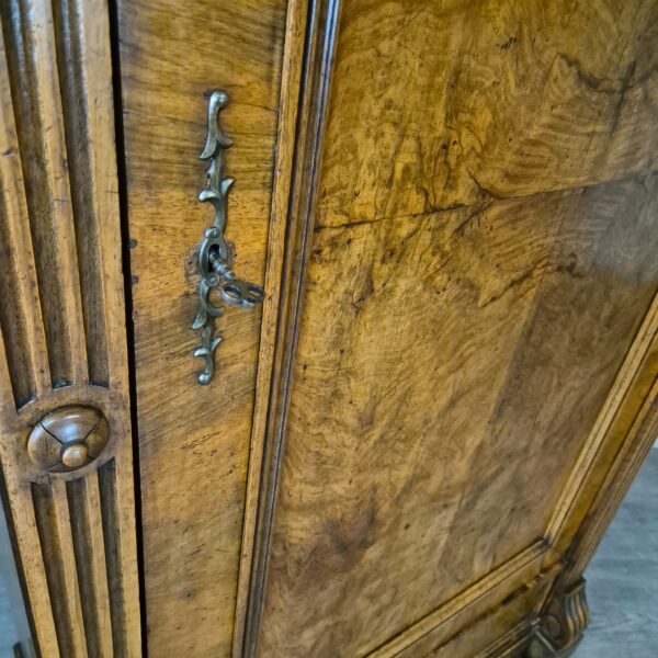 Kleiderschrank Schrank Gründerzeit 1880 Nussbaum – Bild 8