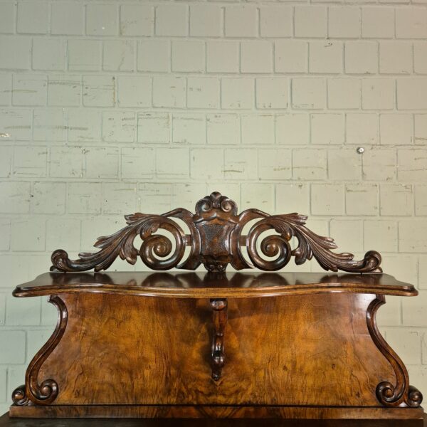Vertiko mit Aufsatz Louis Philippe 1860 Nussbaum – Bild 7