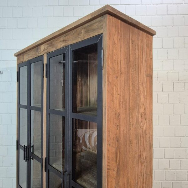 Vitrine Bücherschrank Teakholz 1,25 m – Bild 9