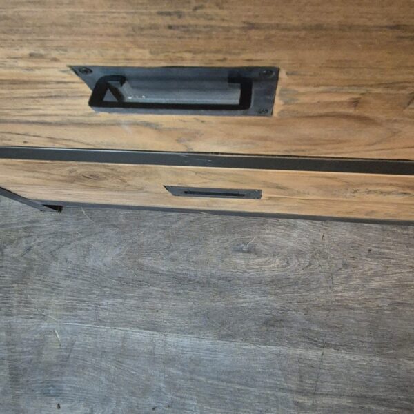 Vitrine Bücherschrank Teakholz 1,25 m – Bild 7