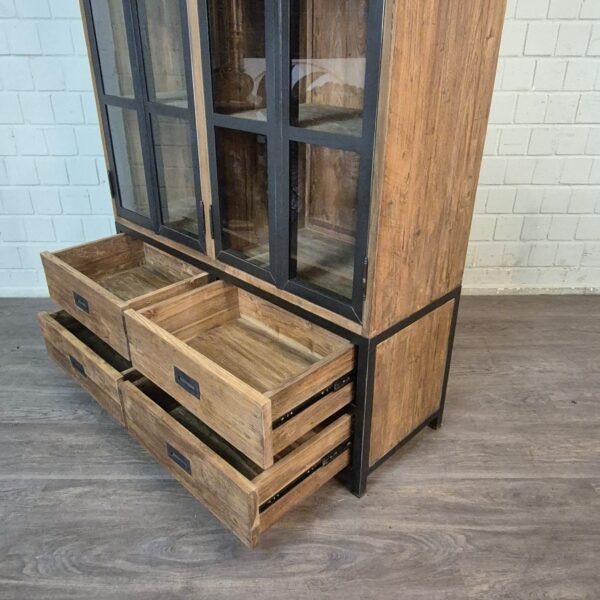 Vitrine Bücherschrank Teakholz 1,25 m – Bild 14