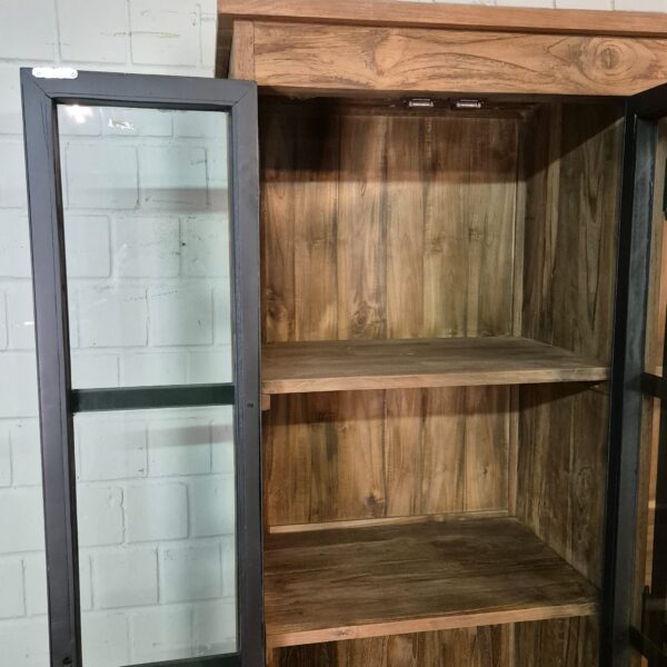 Vitrine Bücherschrank Teakholz 1,25 m – Bild 11
