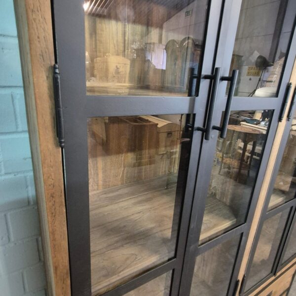 Vitrine Bücherschrank Teakholz 1,25 m – Bild 6