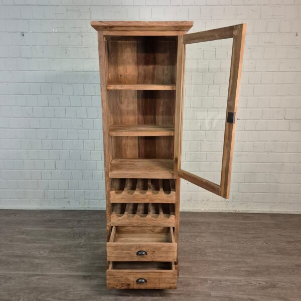 Weinschrank Vitrine Teakholz 0,67 m – Bild 6