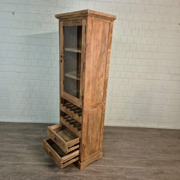 Weinschrank Vitrine Teakholz 0,67 m – Bild 8