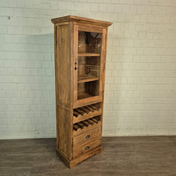 Weinschrank Vitrine Teakholz 0,67 m