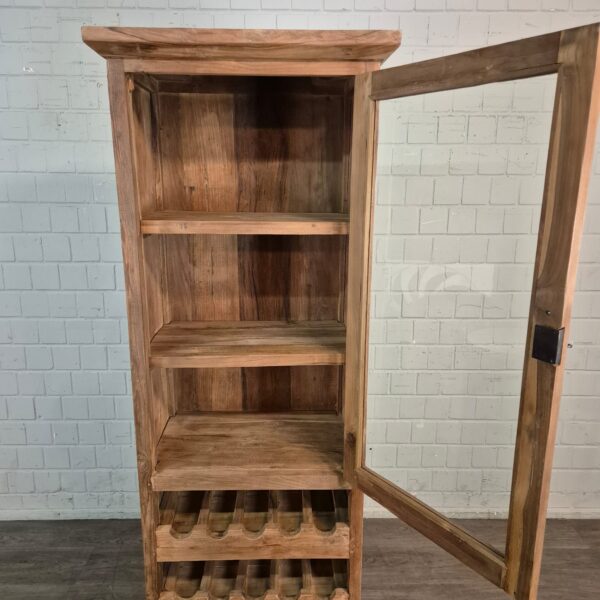 Weinschrank Vitrine Teakholz 0,67 m – Bild 7