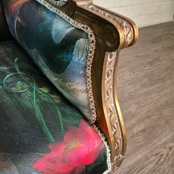 Ohrenbackensessel Sessel Pfau-Motiv Barockstil 0,74 m – Bild 11