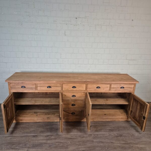 Anrichte Sideboard Teakholz 2,51 m – Bild 12