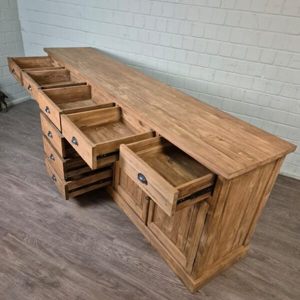 Anrichte Sideboard Teakholz 2,51 m – Bild 16