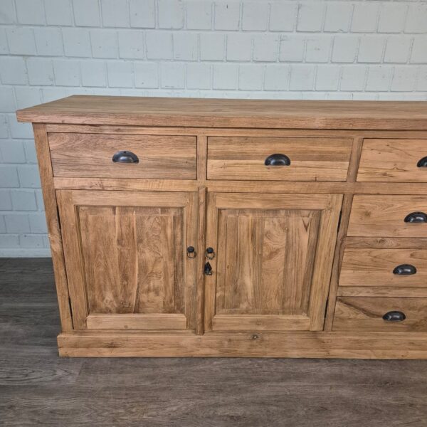 Anrichte Sideboard Teakholz 2,51 m – Bild 4