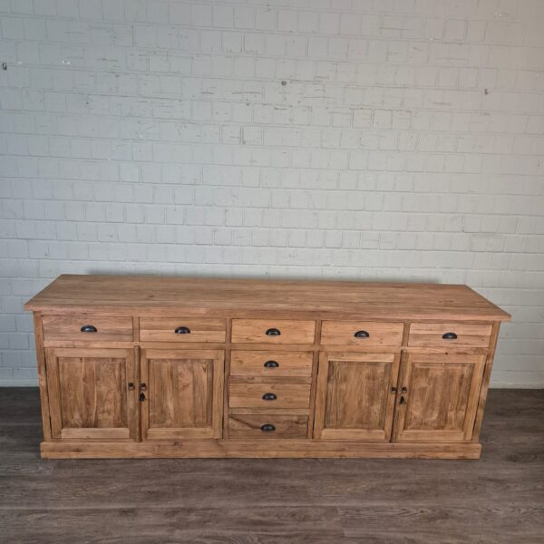Anrichte Sideboard Teakholz 2,51 m – Bild 2