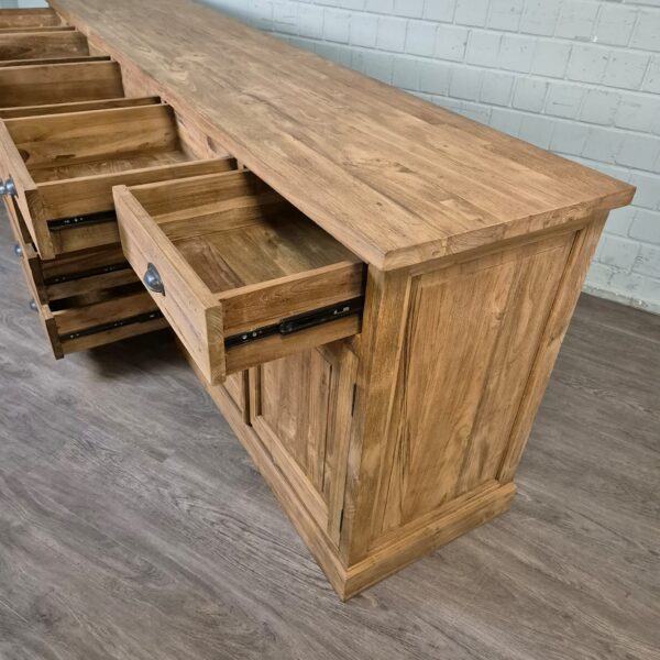 Anrichte Sideboard Teakholz 2,51 m – Bild 17