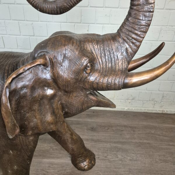 Skulptur Dekoration Elefant Bronze 1,25 m – Bild 7