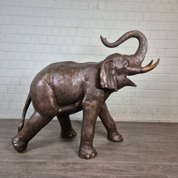 Skulptur Dekoration Elefant Bronze 1,25 m – Bild 2