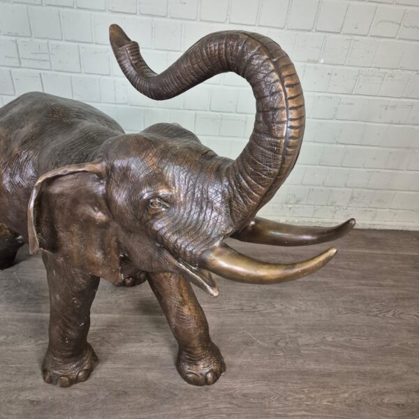 Skulptur Dekoration Elefant Bronze 1,25 m – Bild 4