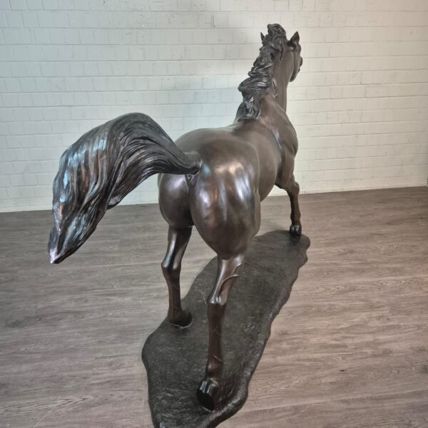 Skulptur Dekoration Bronze Pferd 1,77 m – Bild 12