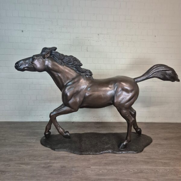Skulptur Dekoration Bronze Pferd 1,77 m