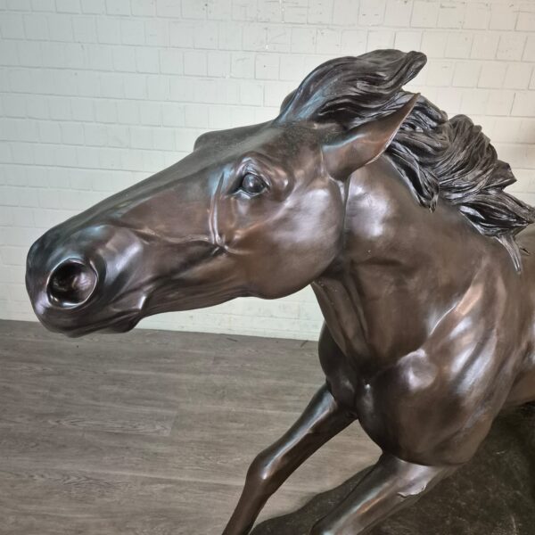 Skulptur Dekoration Bronze Pferd 1,77 m – Bild 3