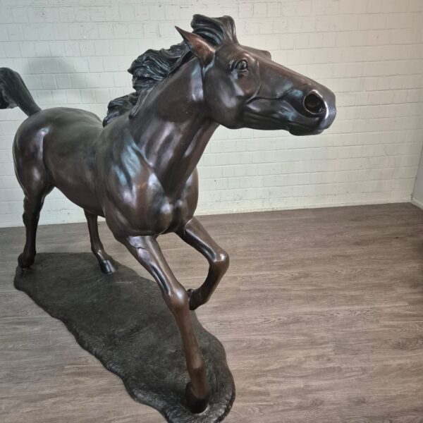 Skulptur Dekoration Bronze Pferd 1,77 m – Bild 6