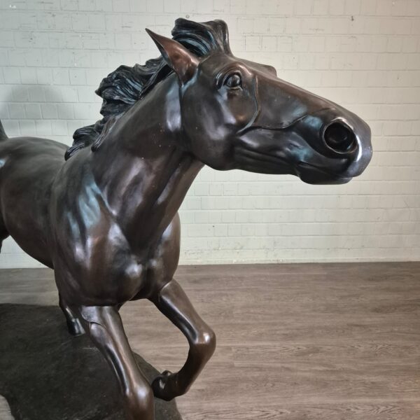 Skulptur Dekoration Bronze Pferd 1,77 m – Bild 7