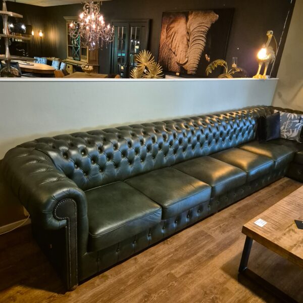 Chesterfield Sofa Eckcouch Ecksofa Dunkelgrün 4,25 m x 2,40 m – Bild 3