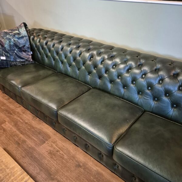 Chesterfield Sofa Eckcouch Ecksofa Dunkelgrün 4,25 m x 2,40 m – Bild 4