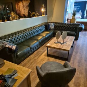Chesterfield Sofa Eckcouch Ecksofa Dunkelgrün 4,25 m x 2,40 m