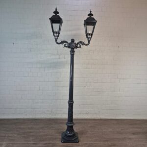Laterne Gartenlampe Aluminium Grau 2,70 m
