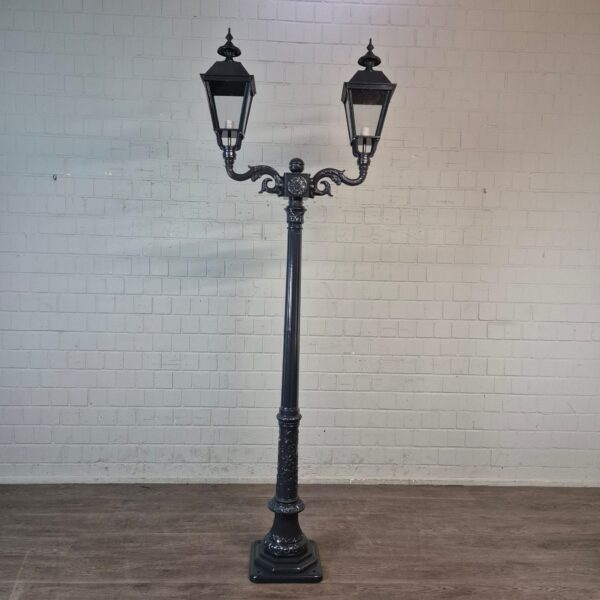 Laterne Gartenlampe Aluminium Grau 2,70 m