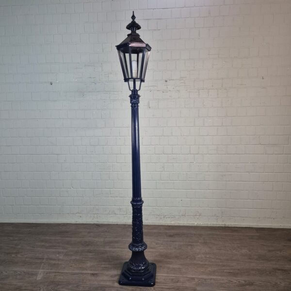 Laterne Gartenlampe Aluminium Dunkelblau 2,60 m