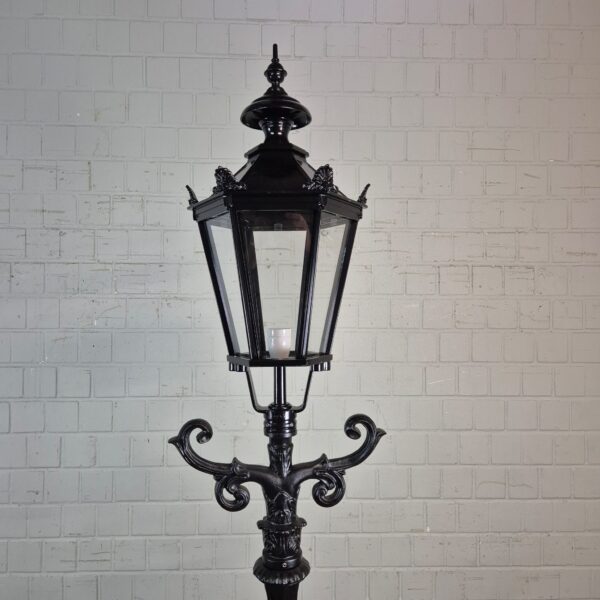 Laterne Gartenlampe Aluminium Schwarz 2,40 m – Bild 2