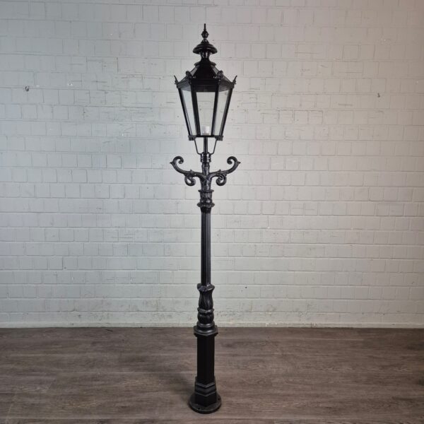 Laterne Gartenlampe Aluminium Schwarz 2,40 m