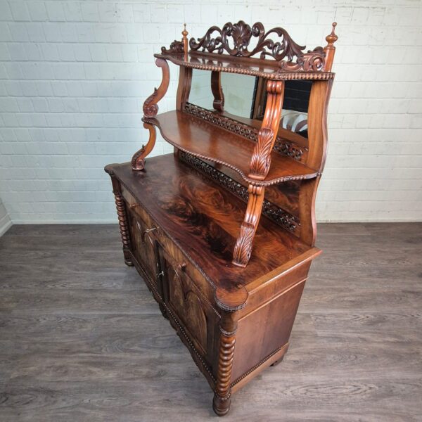 Buffetschrank Schrank Louis Philippe 1860 Mahagoni – Bild 3