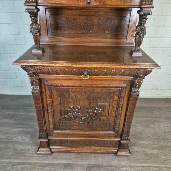 Buffetschrank Schrank Gründerzeit 1880 Eiche – Bild 9