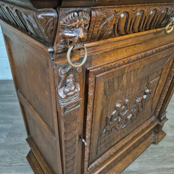Buffetschrank Schrank Gründerzeit 1880 Eiche – Bild 7