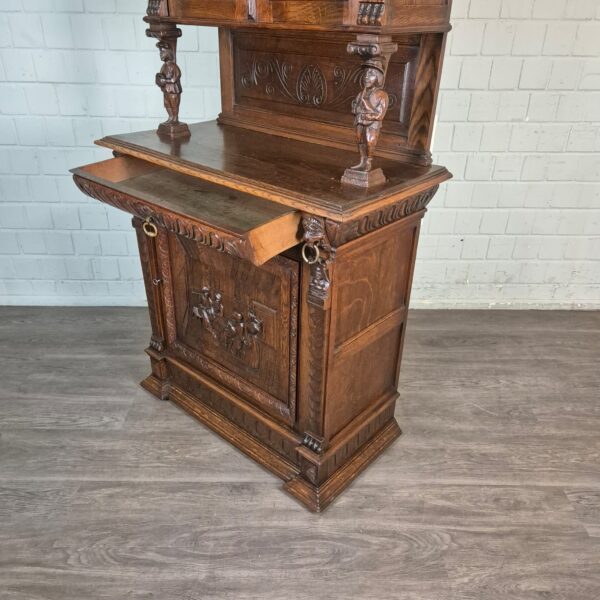 Buffetschrank Schrank Gründerzeit 1880 Eiche – Bild 15