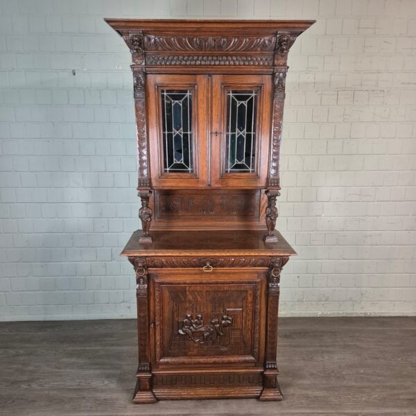Buffetschrank Schrank Gründerzeit 1880 Eiche – Bild 2