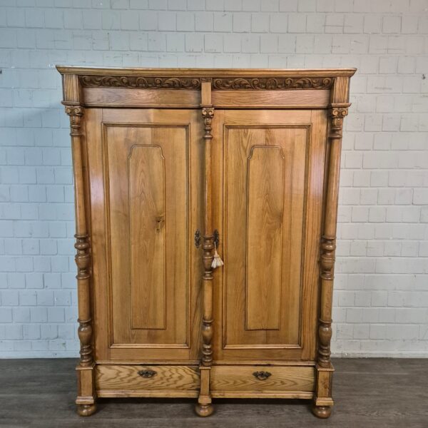 Schrank Kleiderschrank Gründerzeit 1880 Eiche – Bild 2