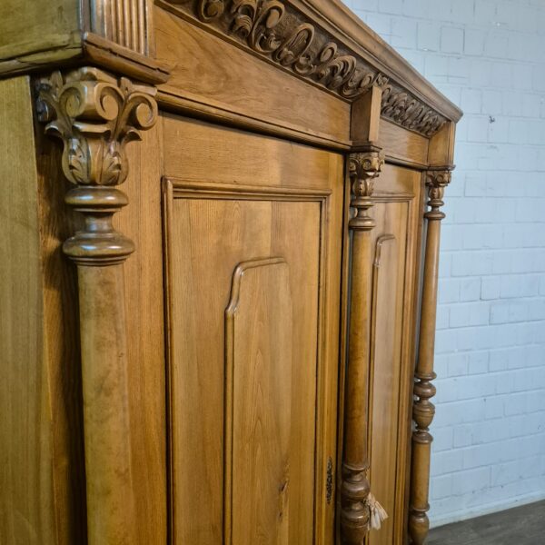 Schrank Kleiderschrank Gründerzeit 1880 Eiche – Bild 6