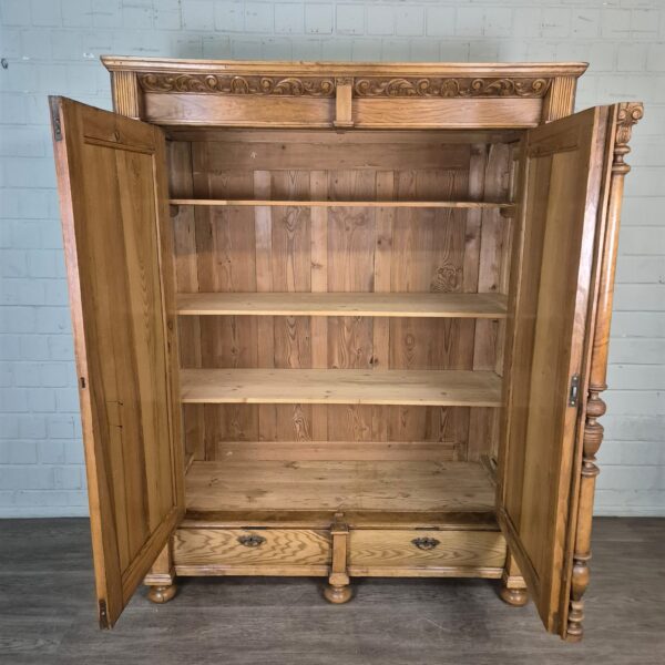 Schrank Kleiderschrank Gründerzeit 1880 Eiche – Bild 13