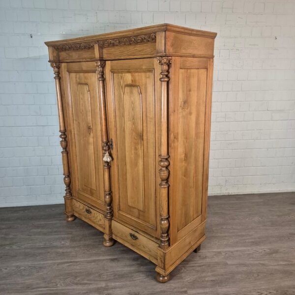 Schrank Kleiderschrank Gründerzeit 1880 Eiche – Bild 4