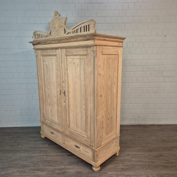 Schrank Kleiderschrank Jugendstil 1900 Kiefer – Bild 3