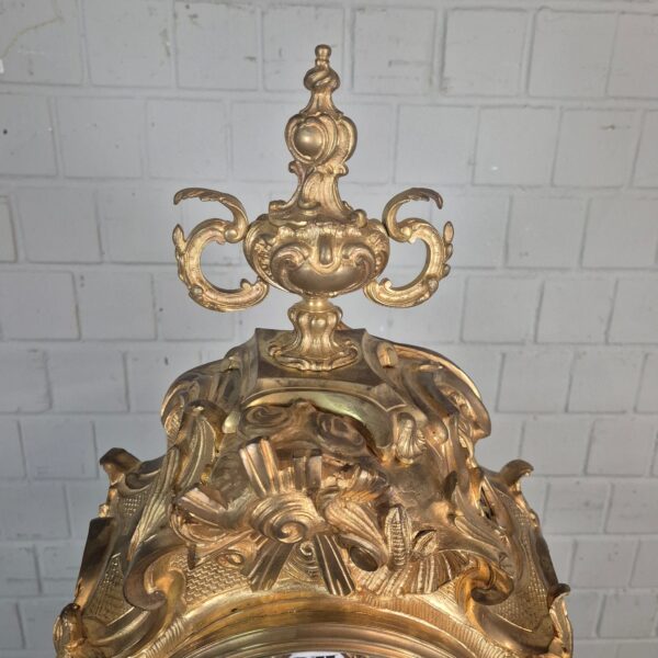 Kaminuhr Tischuhr Uhr Neobarock 1880 Messing – Bild 11