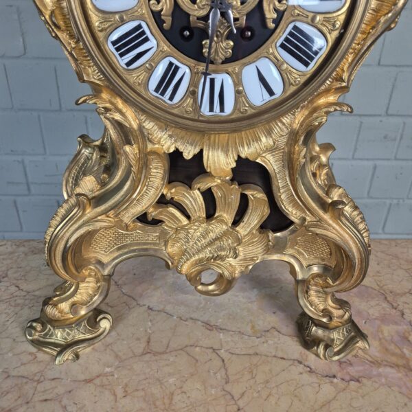 Kaminuhr Tischuhr Uhr Neobarock 1880 Messing – Bild 9