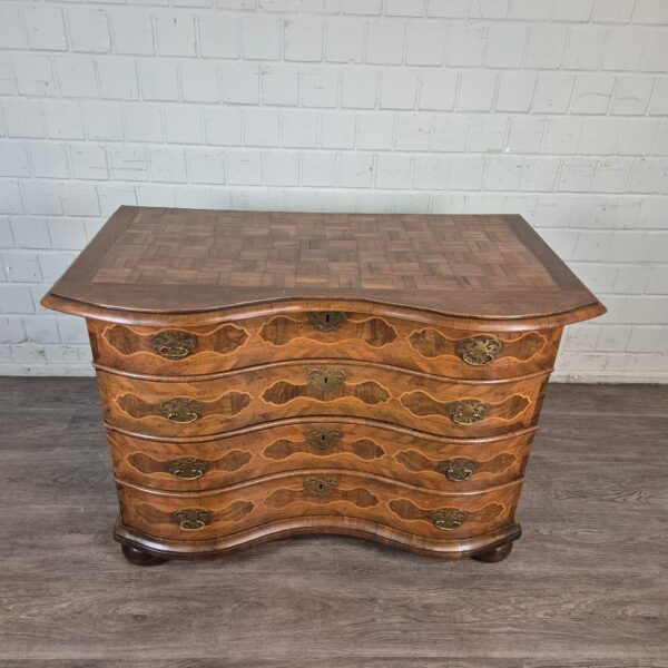 Barockkommode Kommode Barock 1770 Nussbaum – Bild 2