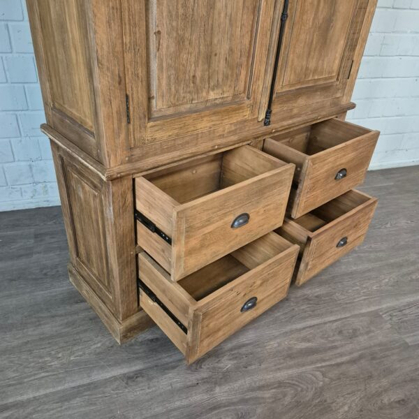 Kabinettschrank Kleiderschrank Teakholz 1,32 m – Bild 10